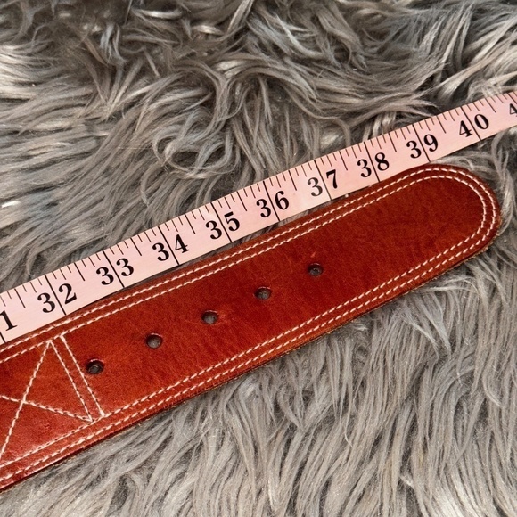 EUC Fossil Stretch Rainbow Fabric and Leather Belt Wide Size Medium - Picture 7 of 8